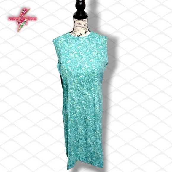 Vintage 1960's Retro Paisley Mod Pencil Skirt Dress - Picture 2 of 9